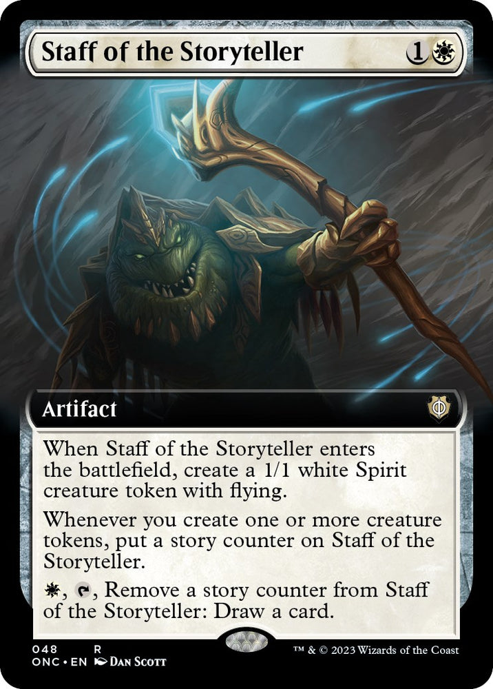 Staff of the Storyteller (Extended Art) [Phyrexia: All Will Be One Commander]