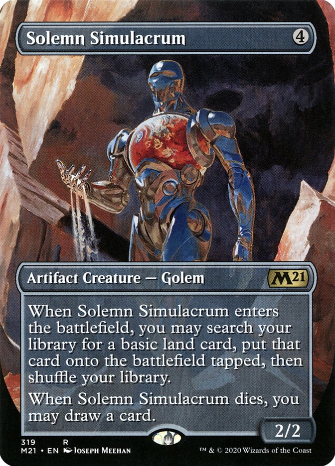 Solemn Simulacrum (Borderless Alternate Art) [Core Set 2021]