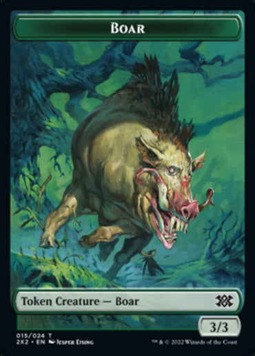 Boar // Soldier Double-sided Token [Double Masters 2022 Tokens]