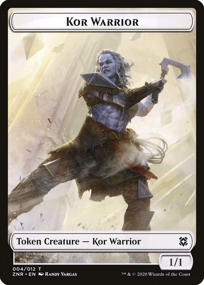 Copy // Kor Warrior Double-sided Token [Zendikar Rising Tokens]