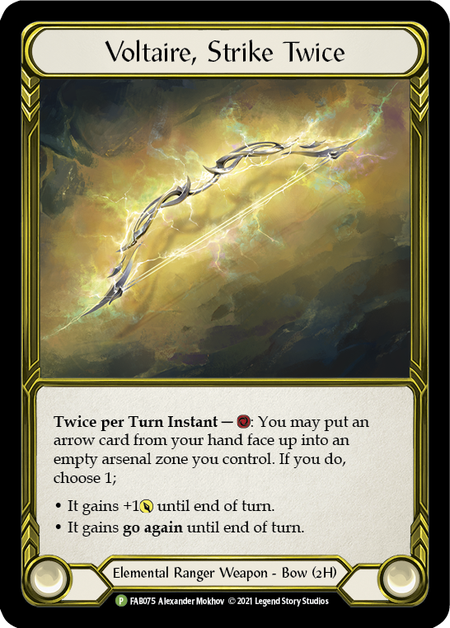 Voltaire, Strike Twice (Golden) [FAB075] (Promo)  Cold Foil