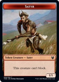 Satyr // Wall Double-sided Token [Theros Beyond Death Tokens]