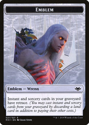 Zombie (007) // Wrenn and Six Emblem (021) Double-sided Token [Modern Horizons Tokens]