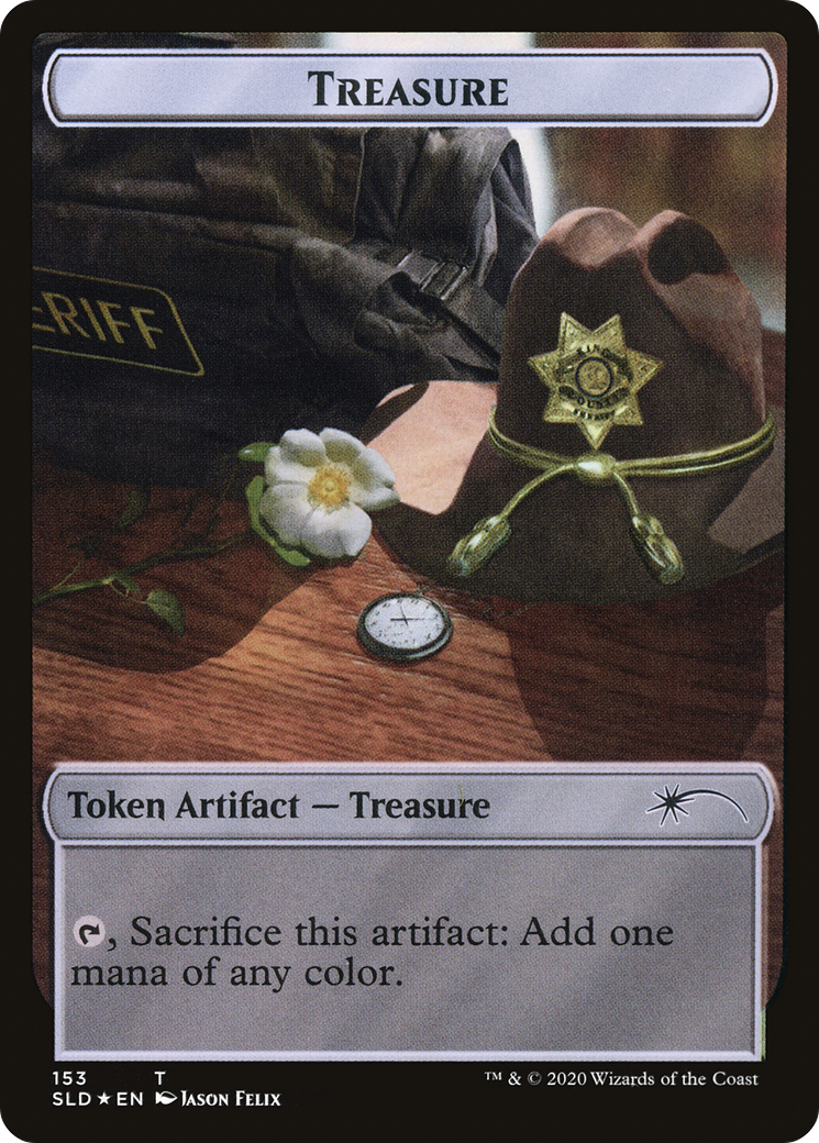 Treasure // Daretti Emblem Double-Sided Token [Secret Lair Drop Series]