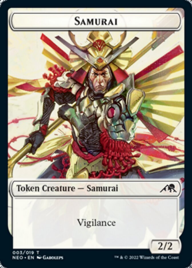 Samurai // Mechtitan Double-sided Token [Kamigawa: Neon Dynasty Tokens]