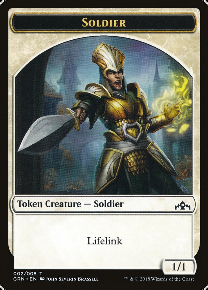 Soldier // Soldier Double-sided Token [Guilds of Ravnica Guild Kit Tokens]