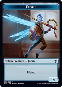 Faerie // Food (16) Double-sided Token [Throne of Eldraine Tokens]