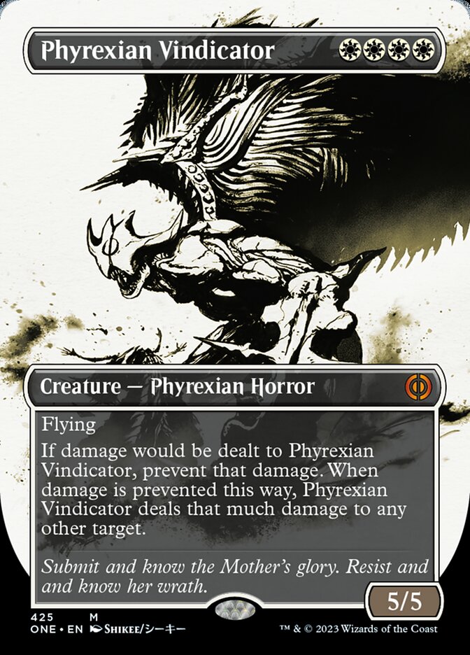 Phyrexian Vindicator (Borderless Ichor Step-and-Compleat Foil) [Phyrexia: All Will Be One]