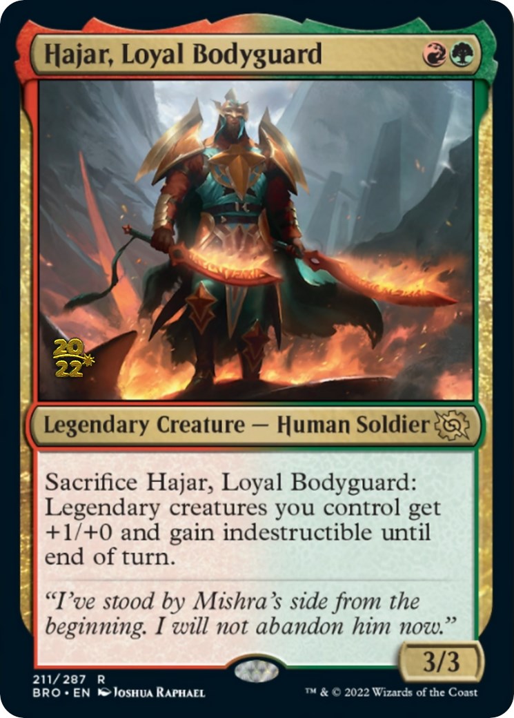 Hajar, Loyal Bodyguard [The Brothers' War: Prerelease Promos]