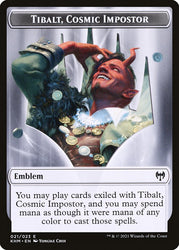 Treasure // Tibalt, Cosmic Impostor Emblem Double-sided Token [Kaldheim Tokens]