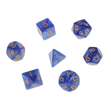 7Pcs Polyhedral Dice Double-Colors Polyhedral Game Dice for RPG Dungeons and Dragons DND RPG MTG D20 D12 D10 D8 D6 D4 Table Game