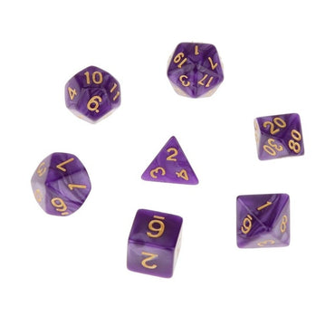 7Pcs Polyhedral Dice Double-Colors Polyhedral Game Dice for RPG Dungeons and Dragons DND RPG MTG D20 D12 D10 D8 D6 D4 Table Game
