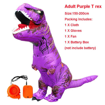 Adult Inflatable Costume Dinosaur Costumes T REX Blow Up Fancy Dress Mascot Cosplay Costume For Men Women Kids Dino Cartoon